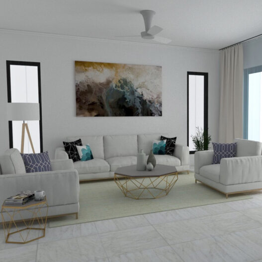 Living Room Interior Design, Flicha Interiors